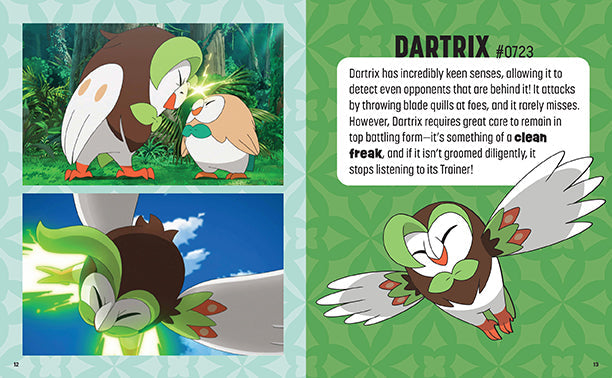 Illustration of a cartoon character with text on a green background