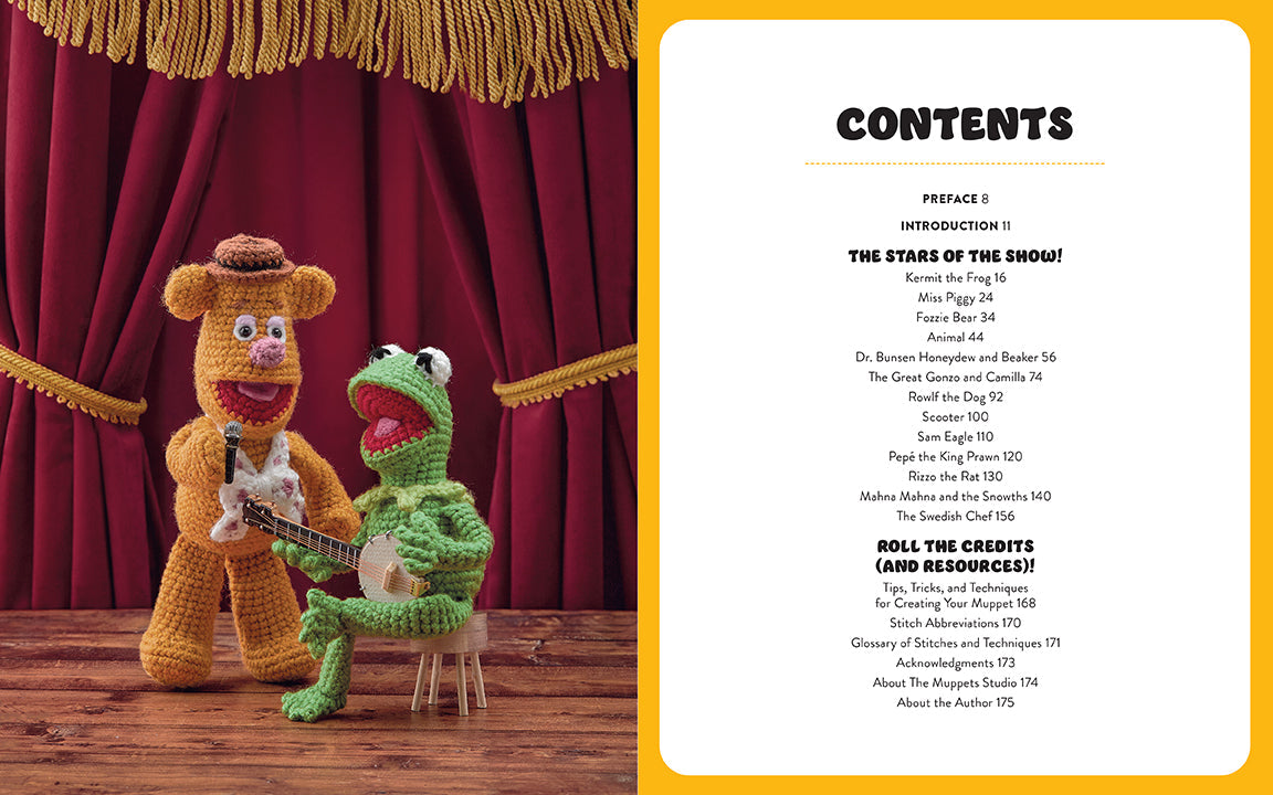 A two-page spread from the book featuring the table of contents.
