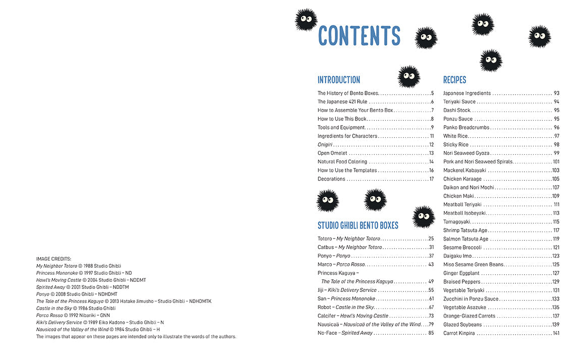 Table of contents for a book or document with black text on a white background