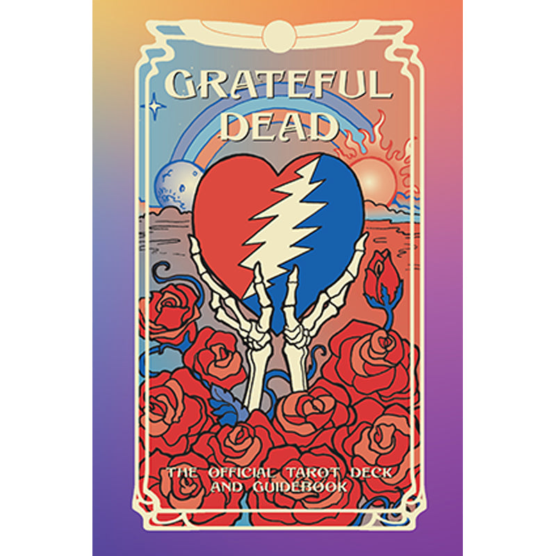 Cover of 'The Official Tarot Deck and Guidebook' by Grateful Dead with colorful design elements.