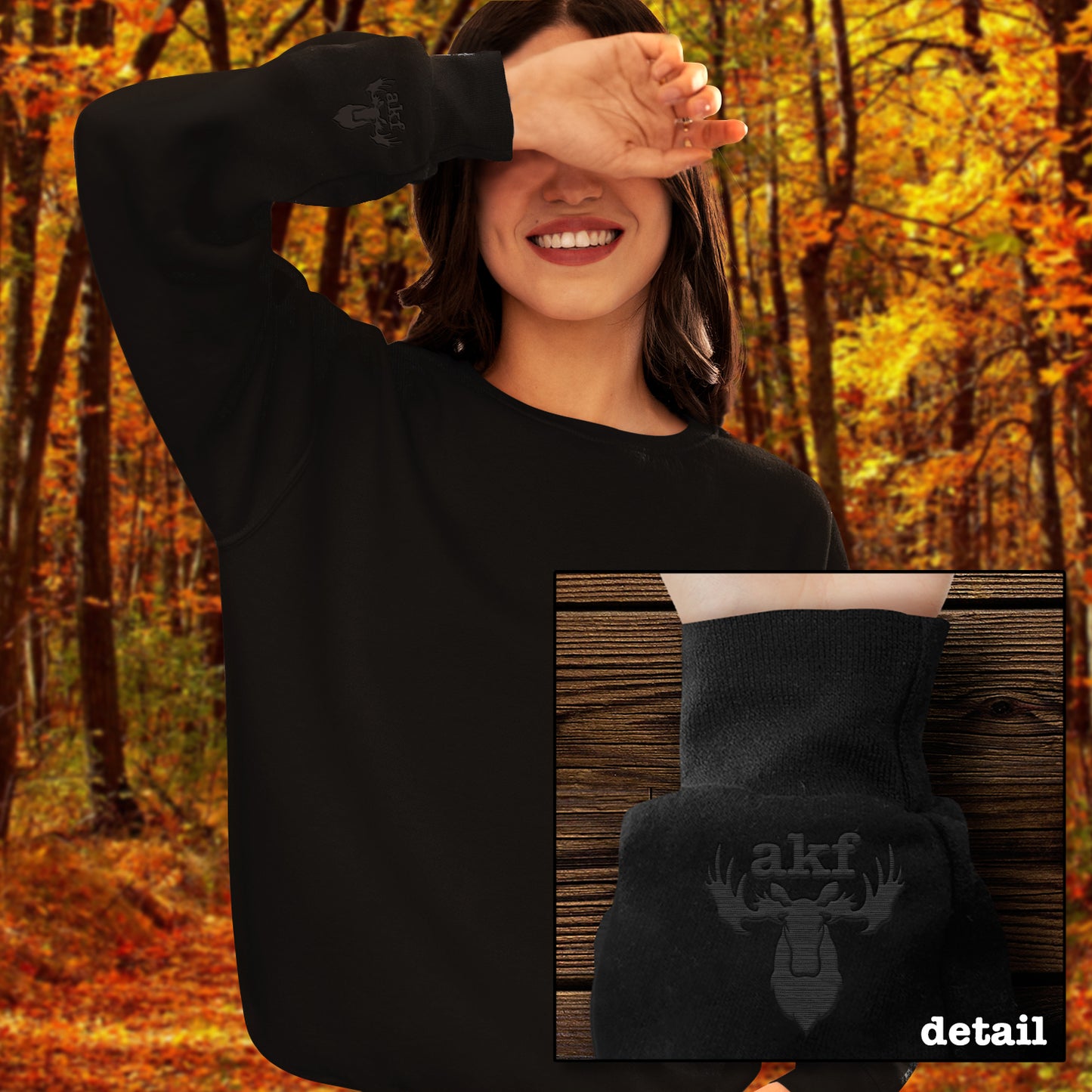 AKF Embroidered Sleeve Pullover Sweatshirts | Jared Padalecki