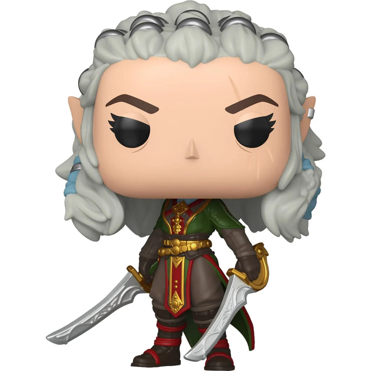A bobblehead figure depicting Jaheira from the game Baldur's Gate 3.