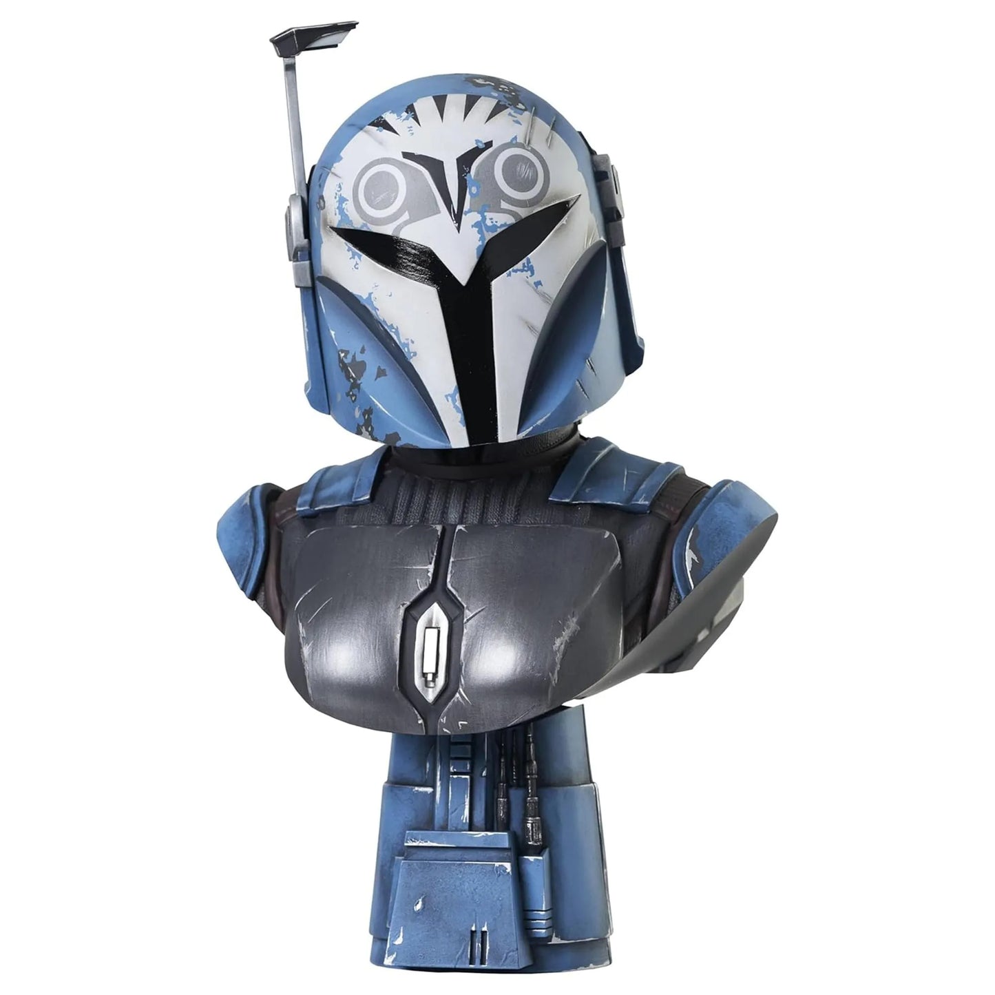 A resin bust depicting Bo-Katan from The Mandalorian