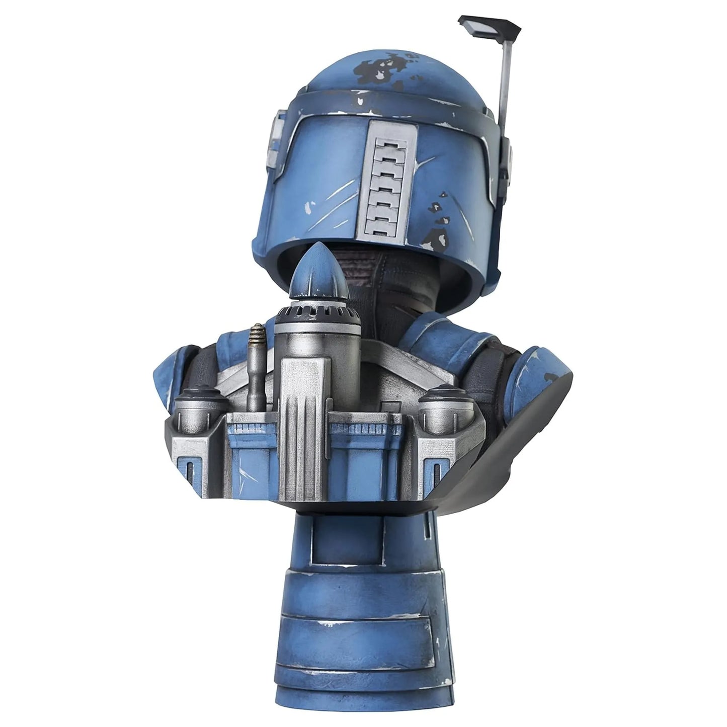 A resin bust depicting Bo-Katan from The Mandalorian