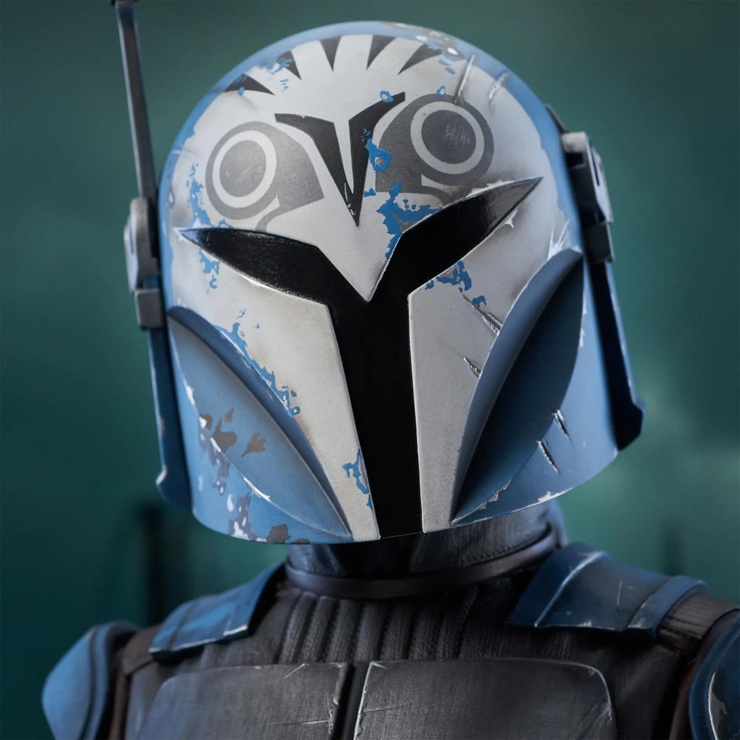 A resin bust depicting Bo-Katan from The Mandalorian