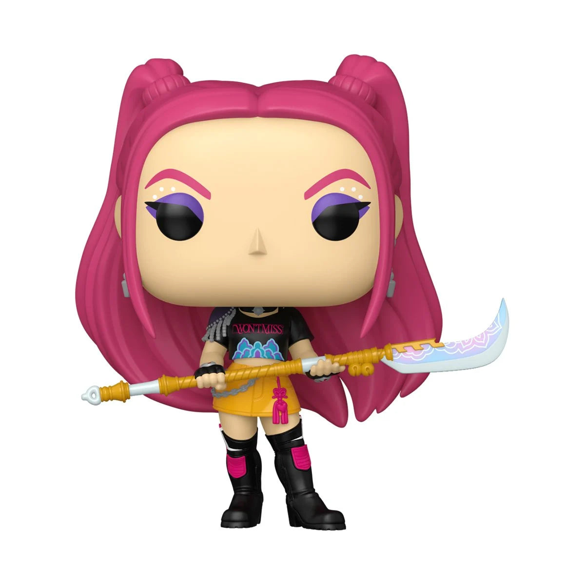 A Funko Pop! vinyl figurine depicting the character Mira from "KPop Demon Hunters."