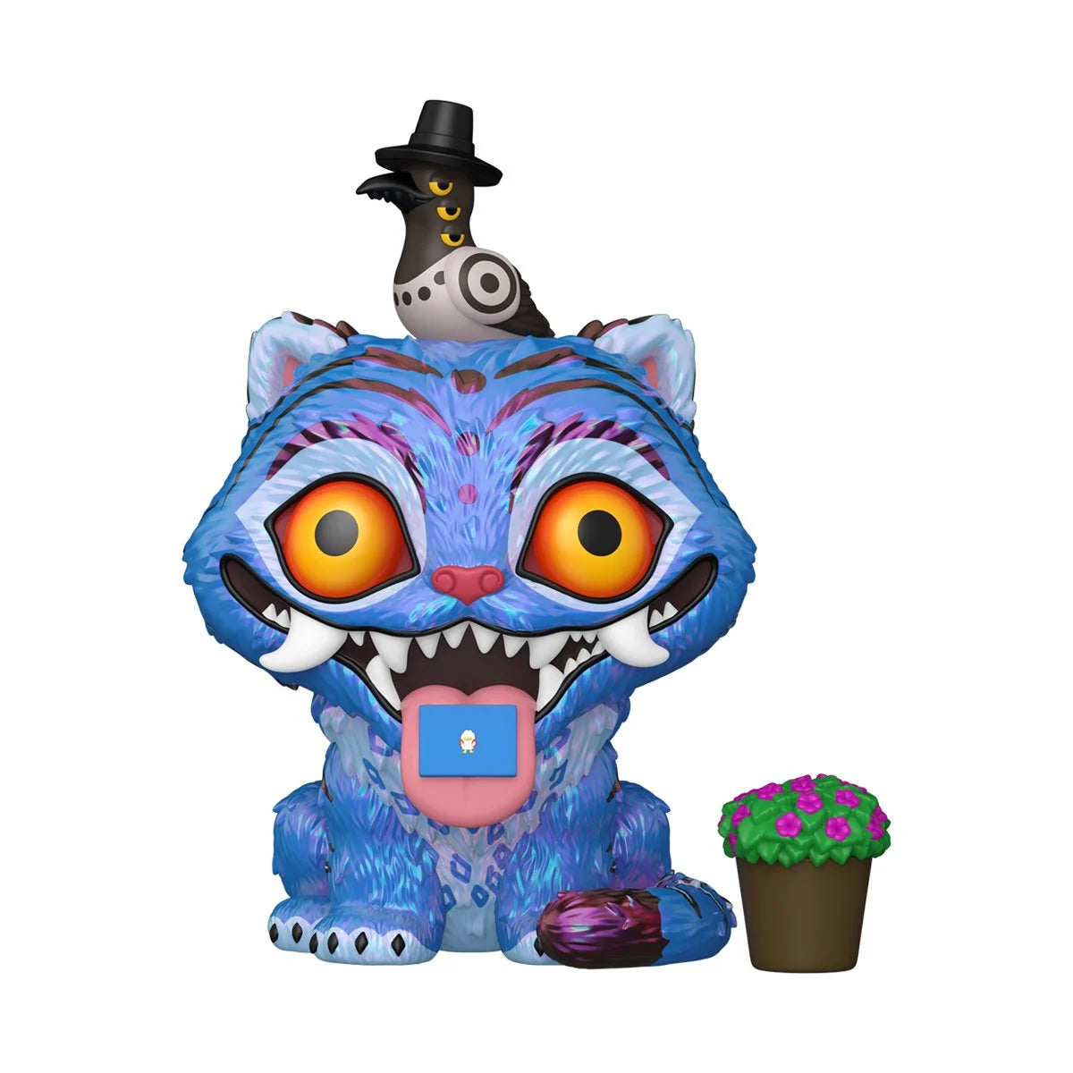 A Funko Pop! vinyl figurine depicting the character Derpy from "KPop Demon Hunters." On its head is the character Sussie.