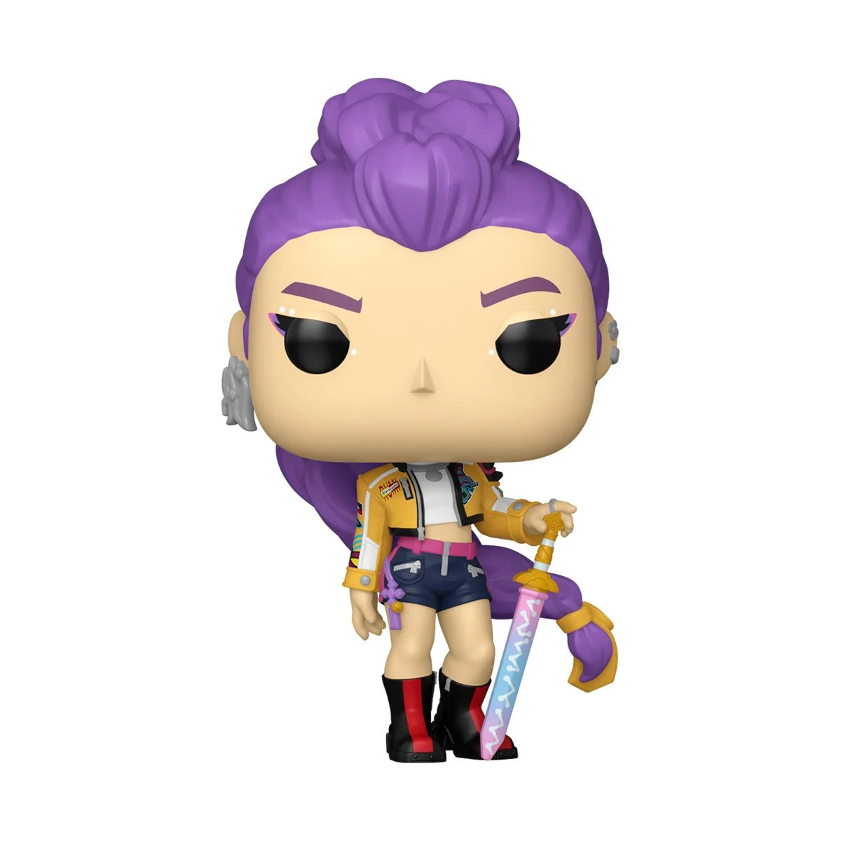 A Funko Pop! vinyl figurine depicting the character Rumi from "KPop Demon Hunters."