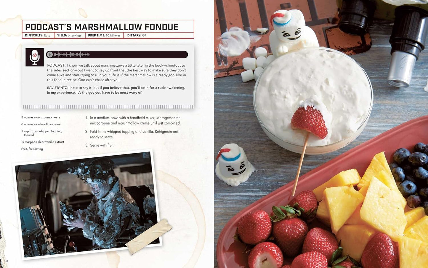 A two-page spread from the book featuring one of the included recipes.