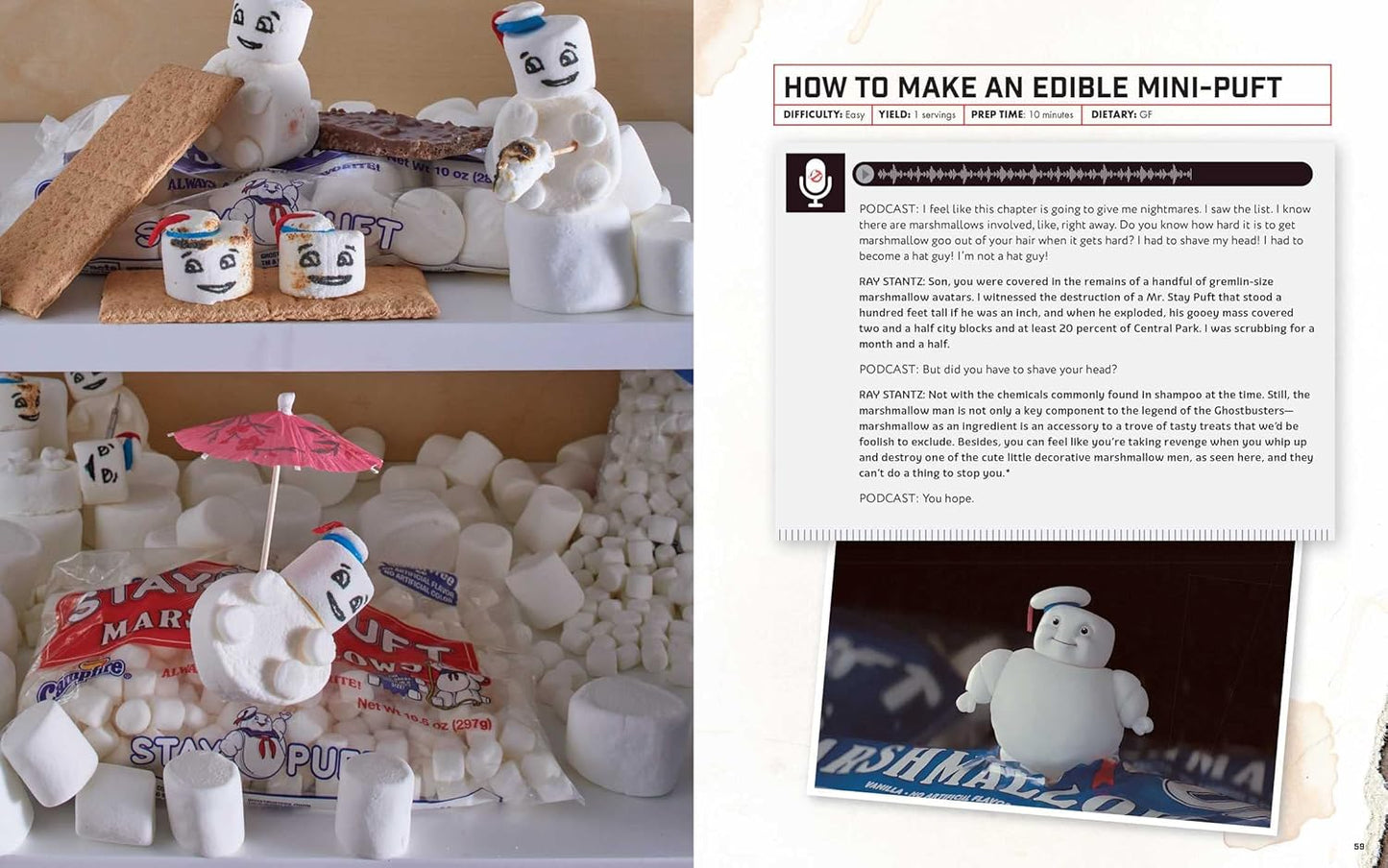 A two-page spread from the book featuring one of the included recipes.