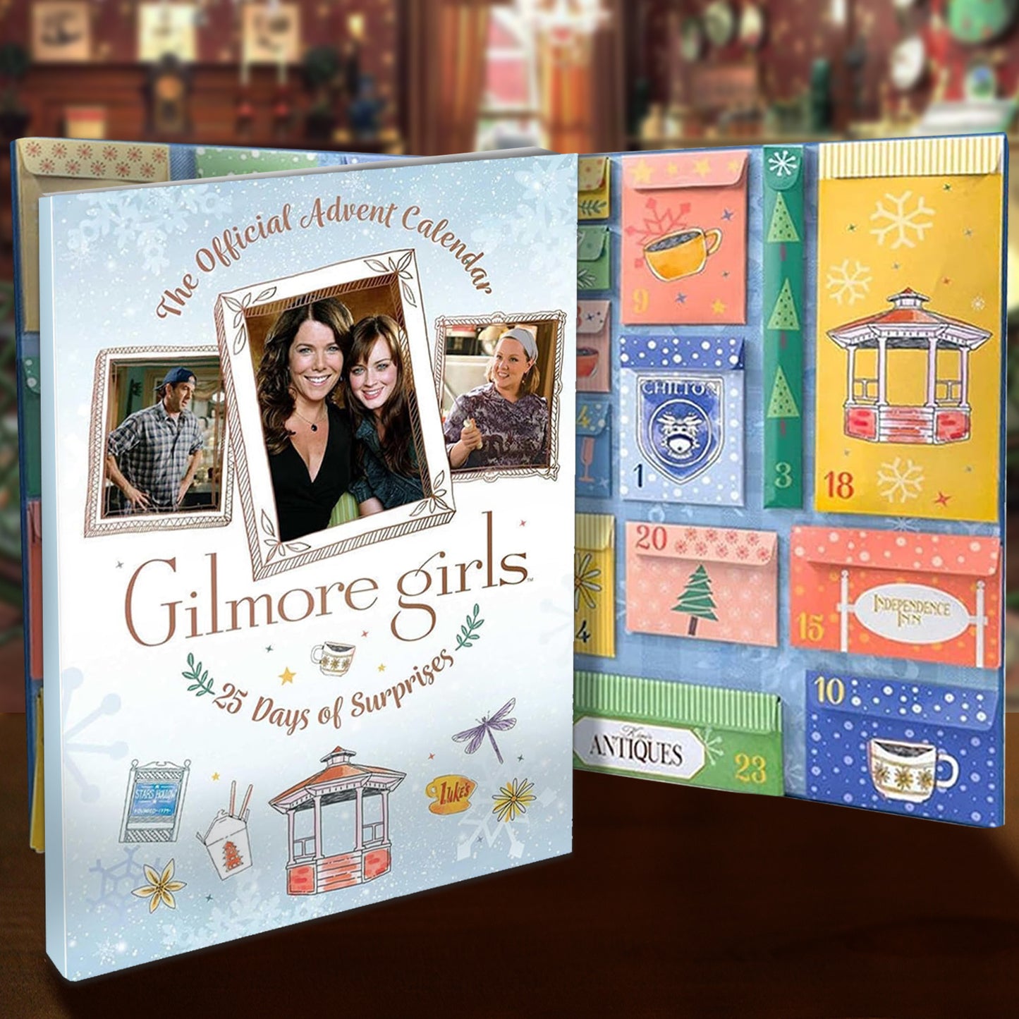 Gilmore Girls advent calendar with photos and colorful design