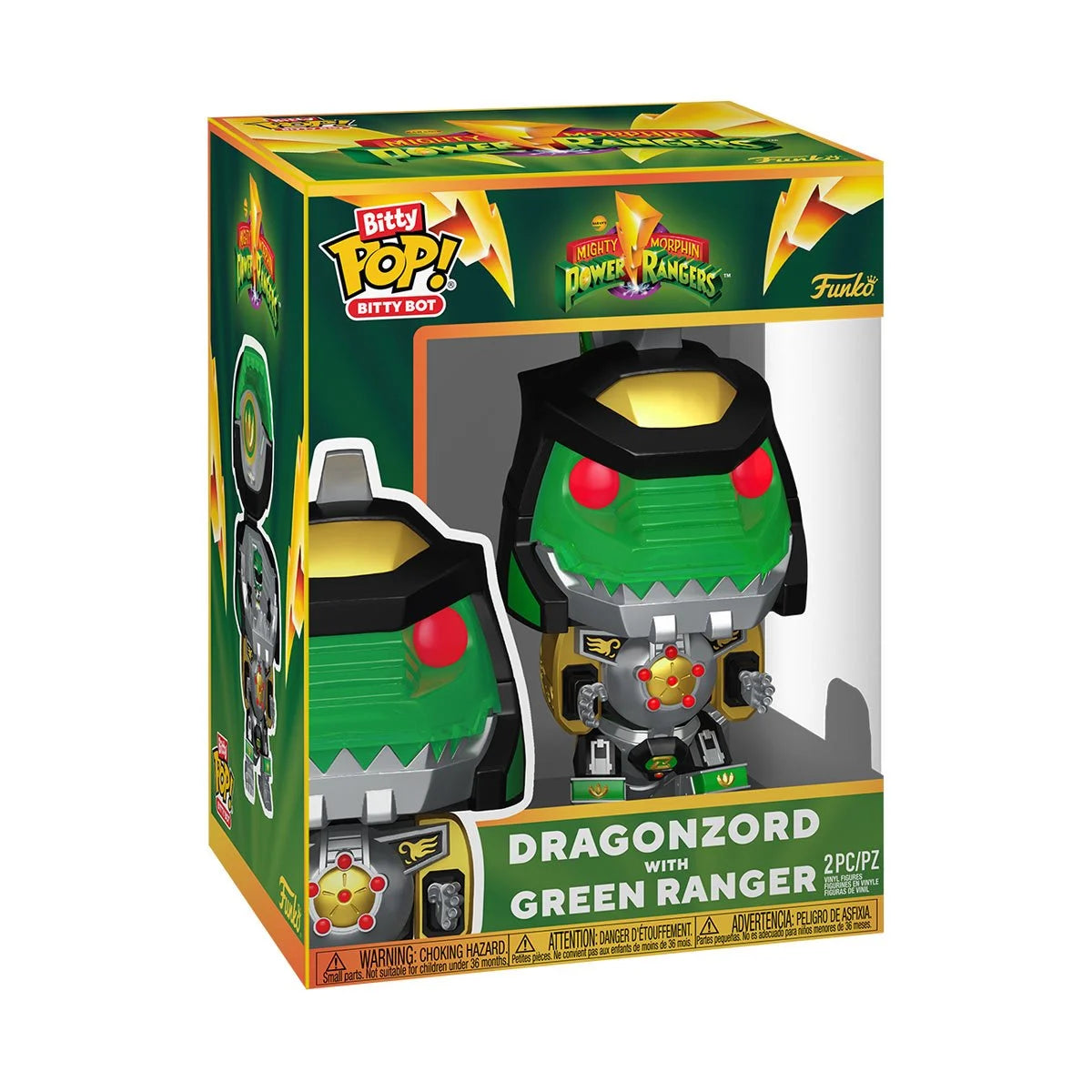 Funko Pop! Dragonzord with Green Ranger packaging on a white background