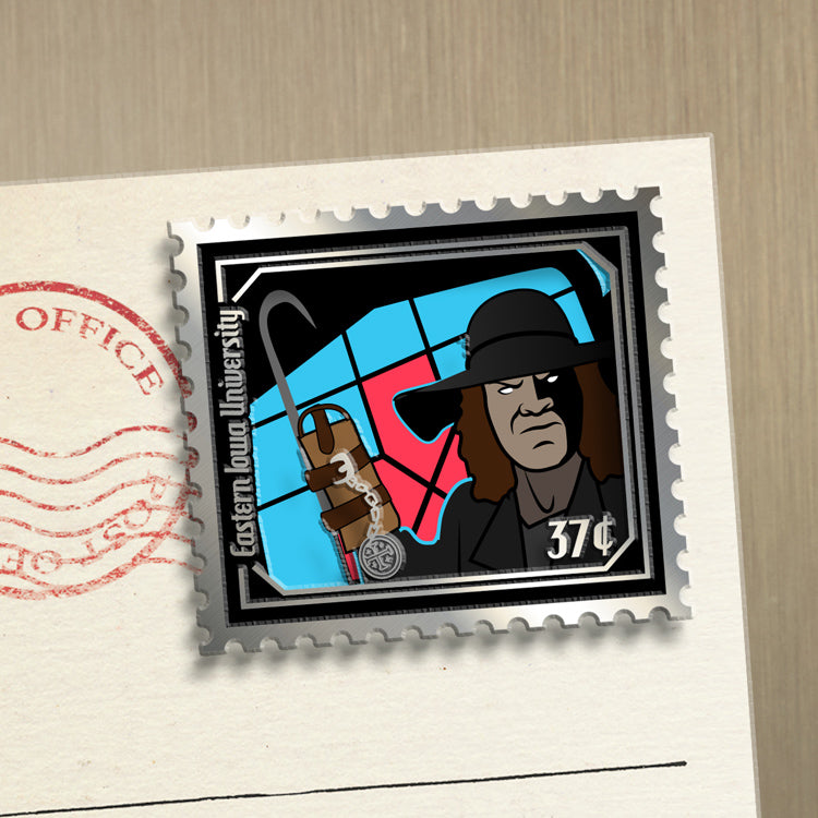 An image of a stamp depicting Hook Man from the TV series Supernatural