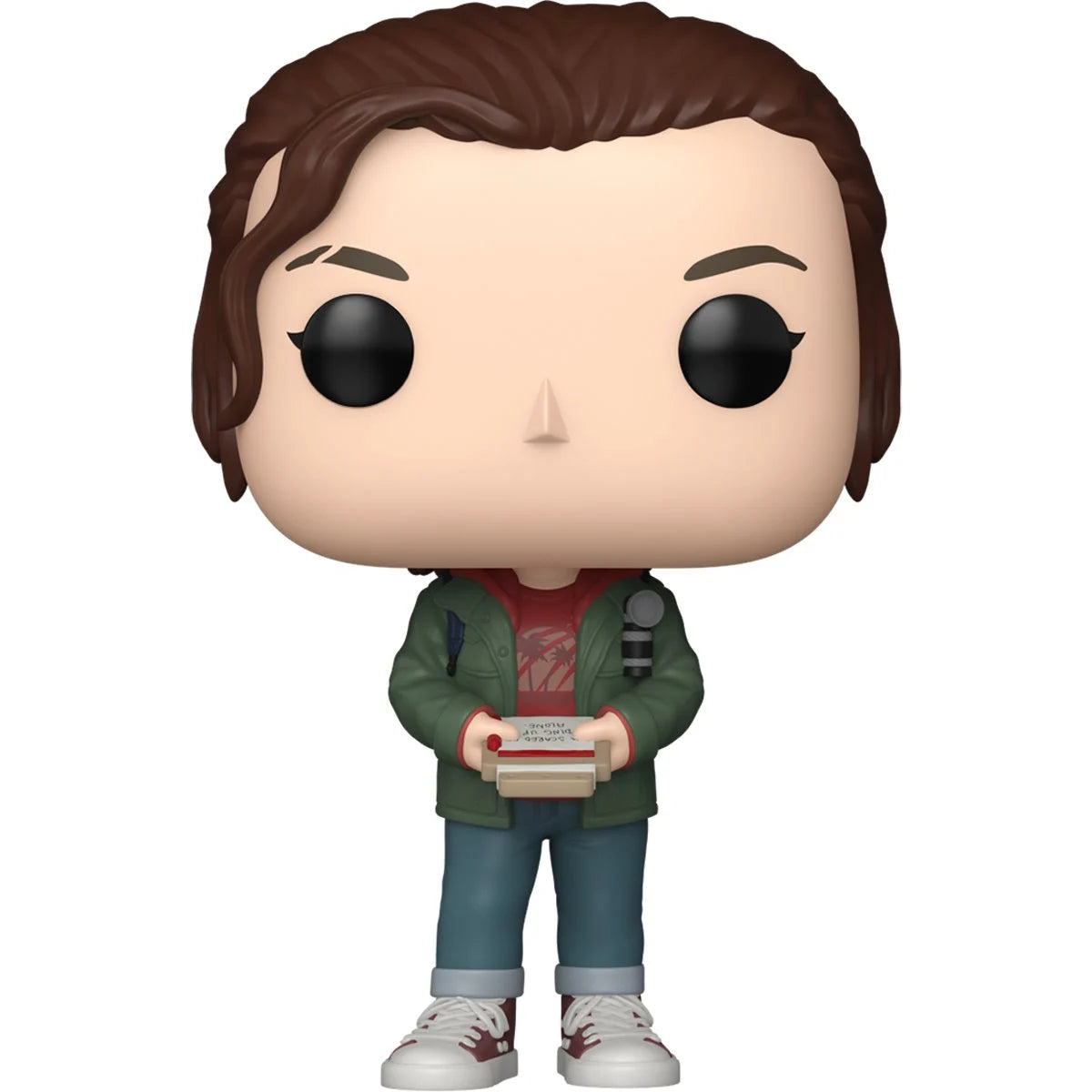 A bobblehead figure depicting the character Ellie from the TV series The Last of Us.