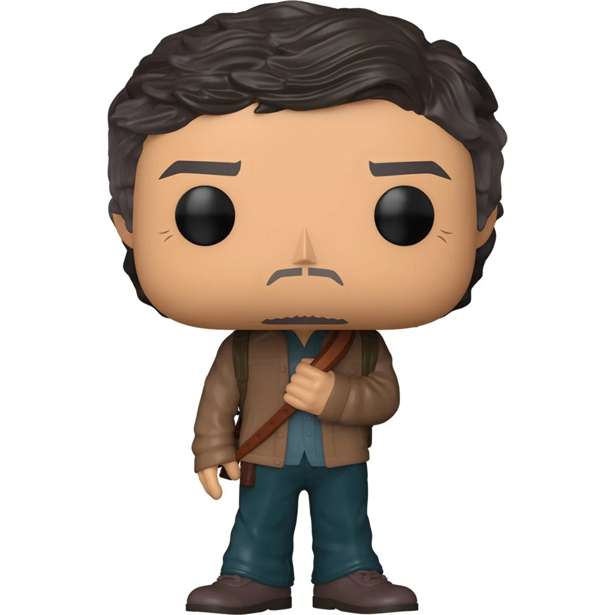 A bobblehead figure depicting the character Joel from the TV series The Last of Us.