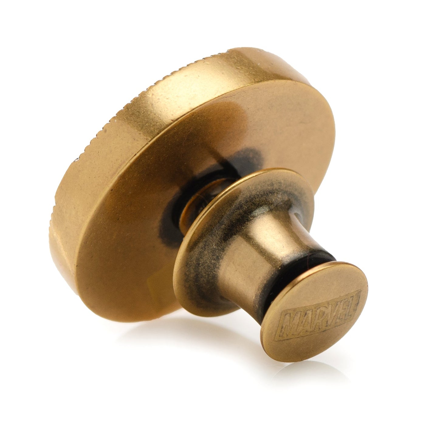 Gold lapel pin depicting the Marvel infinity stones