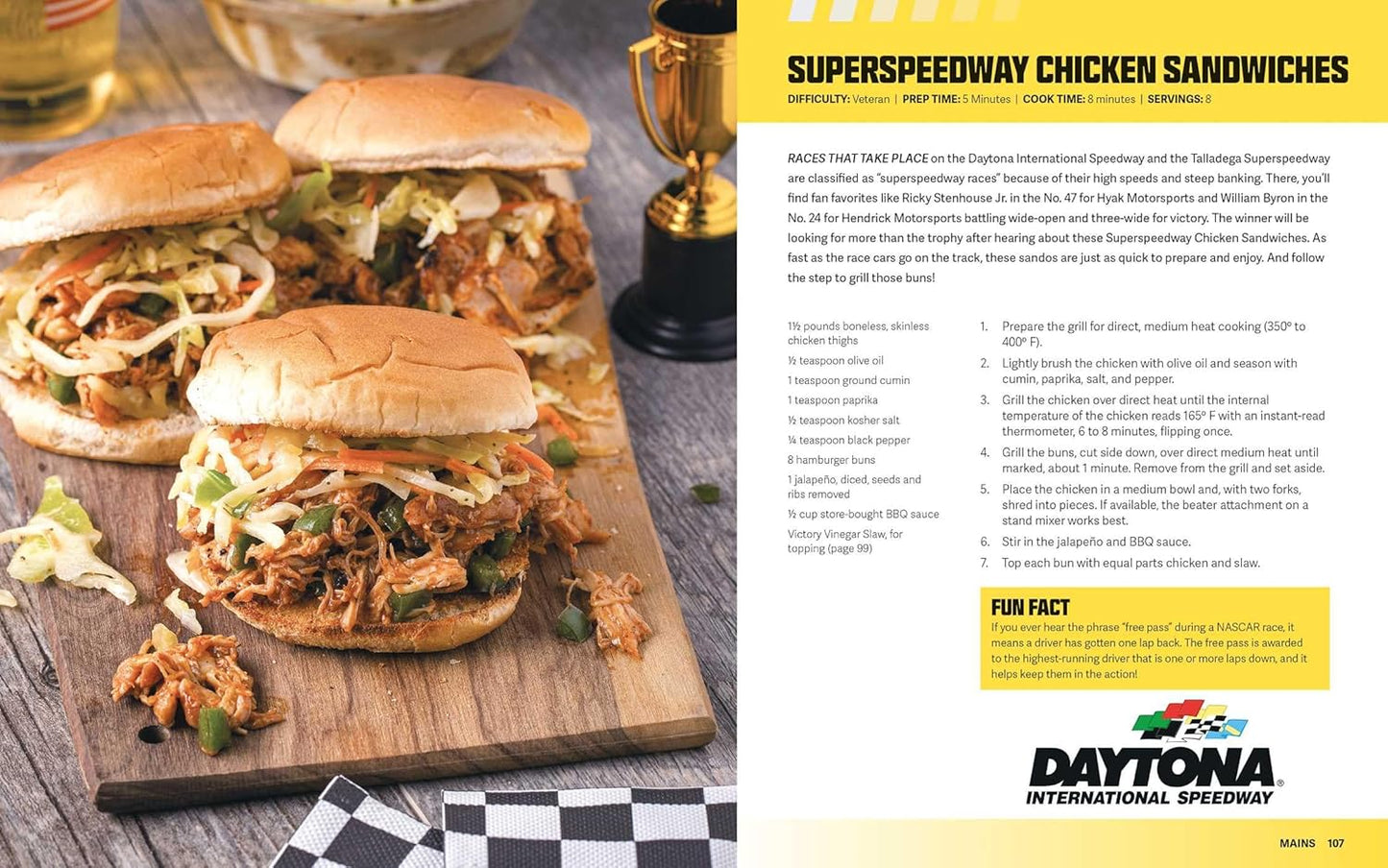 A two-page spread from the book featuring one of the included recipes.
