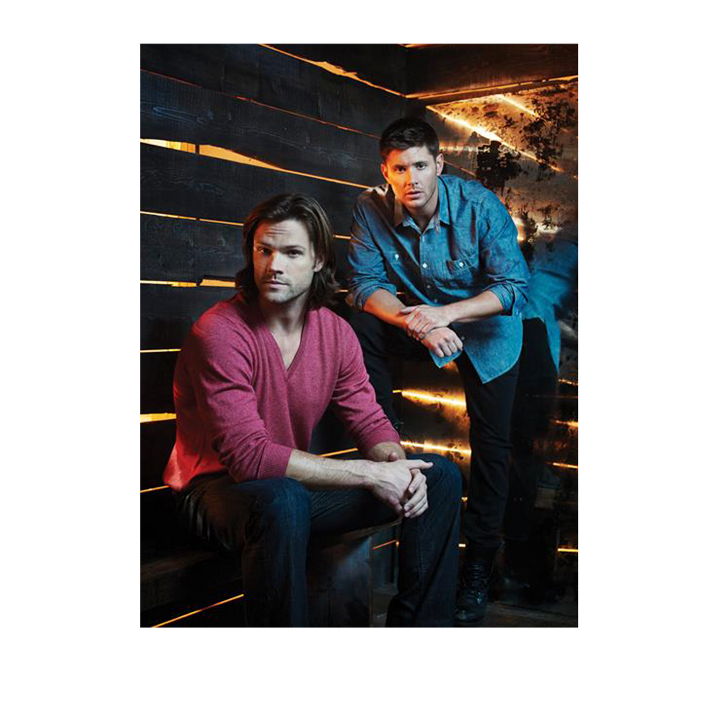 An image of Issue number 1 of the Supernatural comic book. The cover depicts Sam and Dean Winchester sitting against a slatted wooden wall. 