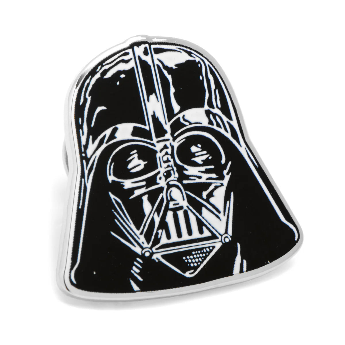 Silver and black Darth Vader  helmet lepal pin