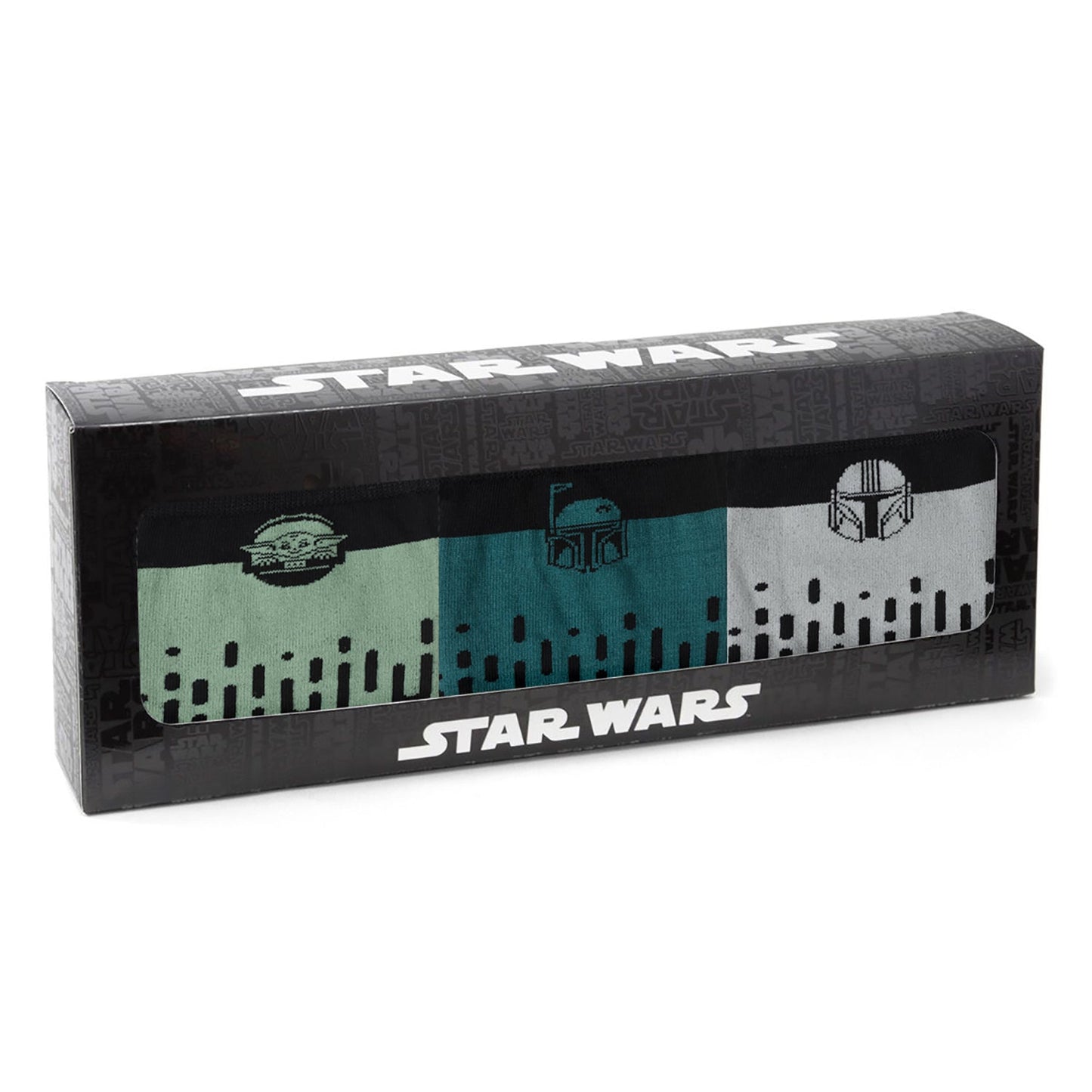 Star Wars-themed product packaging with character designs on a white background