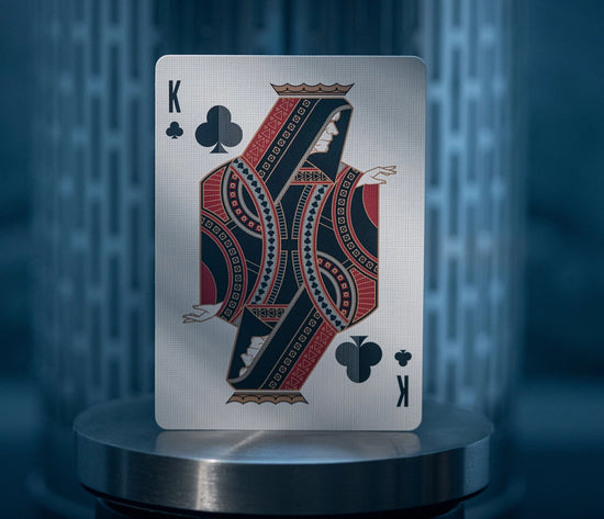 A King of Clubs playing card. The image of the king has been replaced by Emperor Palpatine.