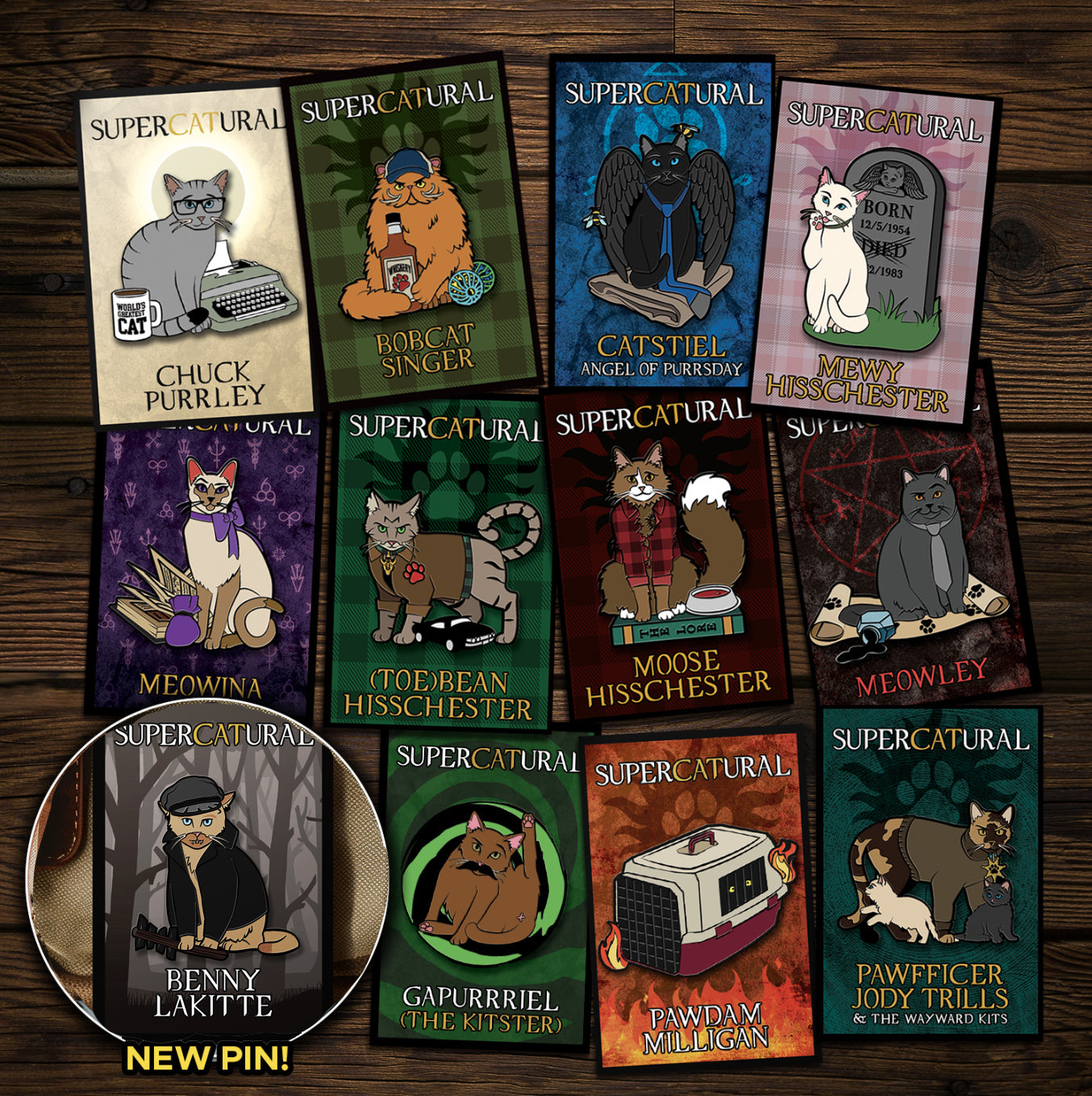SuperCatural Pins Collection