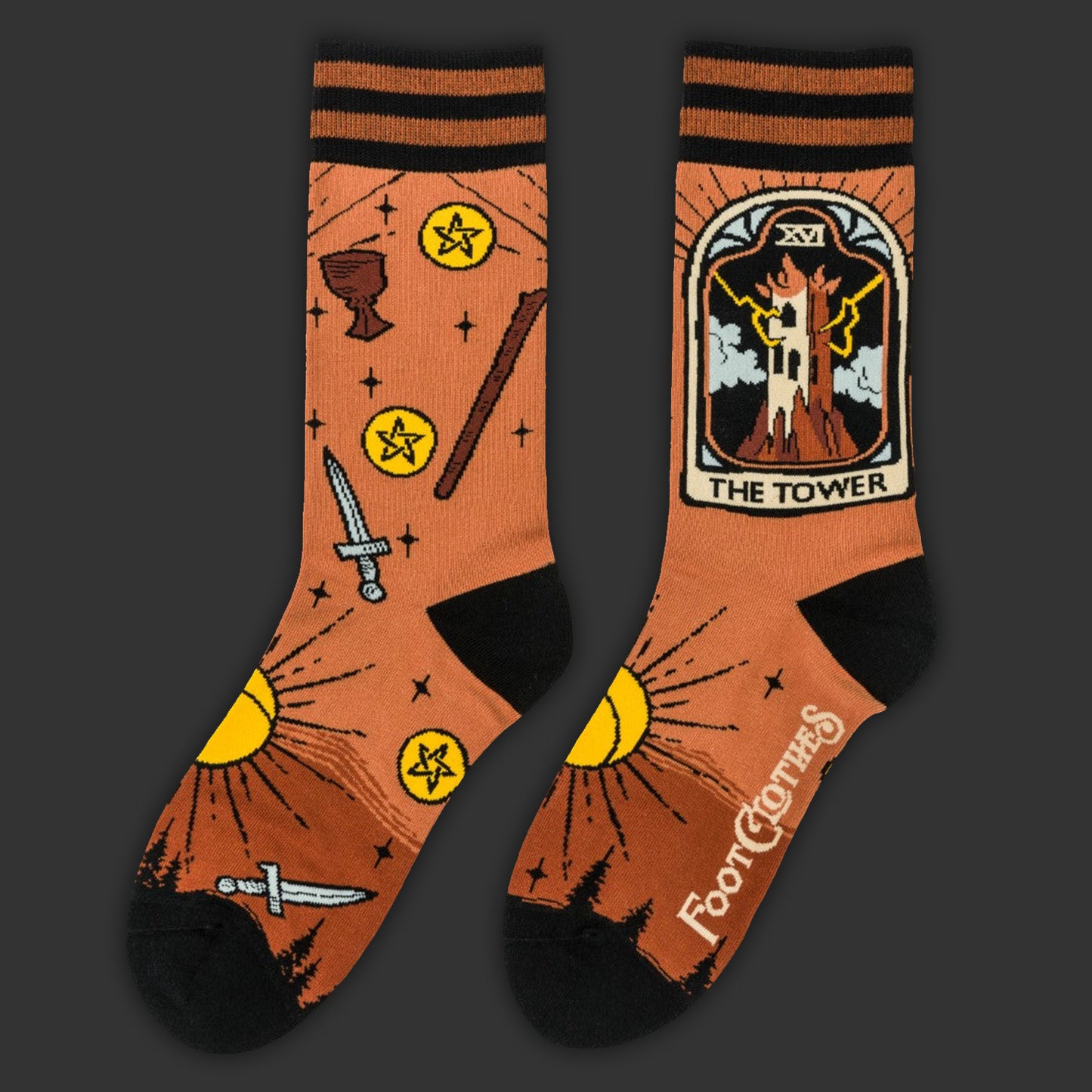 The Tower Tarot Nouveau | Crew Socks
