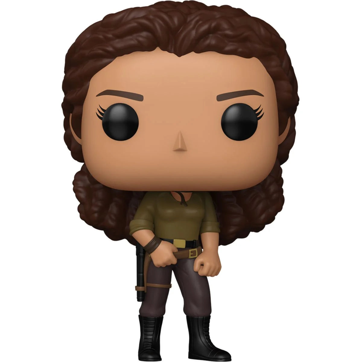 A vinyl Funko Pop figure depicting the character Zoe Washburne from the TV series "Firefly."