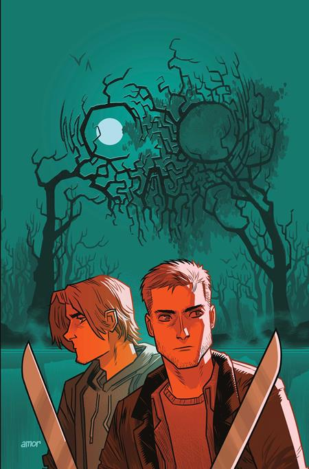 A Supernatural comic book featuring Sam and Dean against a green background