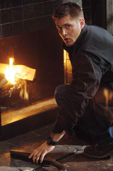 A Supernatural comic book featuring a picture of Dean in front of a fireplace
